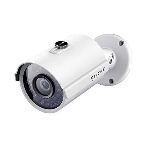 Amcrest Full HD 1080P 1920TVL Bullet Outdoor Security Camera (Quadbrid 4-in1 HD-CVI/TVI/AHD/Analog), 2MP 1920x1080, Night Vision, Metal Housing, 3.6mm Len, White (AMC1080BC36-W)
