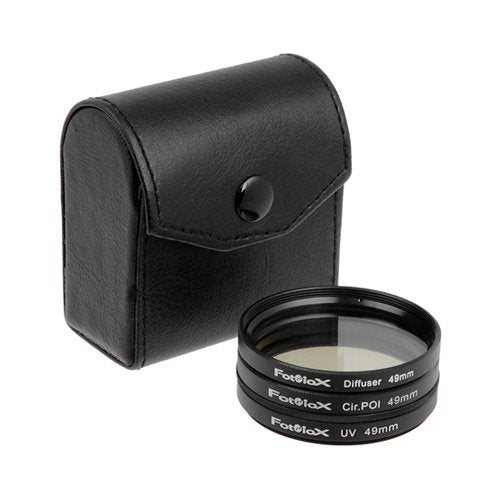 Fotodiox Filter Kit, Uv, Circular Polarizer, Soft Diffuser, 49mm For Canon, Nikon, Sony, Olympus, Pe