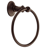 Moen DN6786ORB Danbury Collection European Single Post Bathroom Hand Towel Ring, Oil-Rubbed Bronze