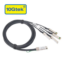Load image into Gallery viewer, 40G QSFP+ to 4xSFP+ Breakout DAC - 40GBASE-CR4 Passive Direct Attach Copper Twinax QSFP to SFP Cable for Arista CAB-Q-S-2M Devices, 2m
