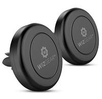 Magnetic Phone Car Mount, WizGear [2 PACK] Universal Air Vent Magnetic Phone Car Mount Phone Holder, for Cell Phones and Mini Tablets with Fast Swift-Snap Technology, With 4 Metal Plates