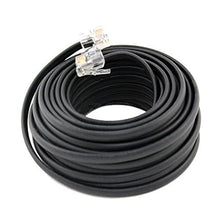 Load image into Gallery viewer, Extension Cords 50 FT Feet RJ11 4C Modular Telephone Extension Phone Cord Cable Line Wire Black
