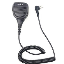 Load image into Gallery viewer, RADTEL 2 Pin Speaker Mic with Kevlar Reinforced Cable for Radtel RT-480 RT-67 Compatible with Motorola BPR40 CP200 CP110 CP185 CLS1410 DTR650 RMU2040 RDU4100 GP88 GP300 GP2000, Microphone
