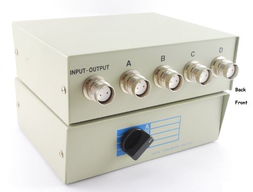 CablesOnline 4-Way Metal ABCD Twinax Manual Rotary Switch Box (SB-039)