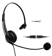 Load image into Gallery viewer, 4Call K700NQCM Mono Call Center Telephone RJ Headset with NC Mic + Quick Disconnect for Plantronics M10 M22 Vista Adapter and AT&amp;T CallMaster V VI &amp; Cisco Unified Office IP Phones 7931G 7975
