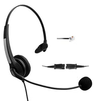 4Call K700NQCM Mono Call Center Telephone RJ Headset with NC Mic + Quick Disconnect for Plantronics M10 M22 Vista Adapter and AT&T CallMaster V VI & Cisco Unified Office IP Phones 7931G 7975