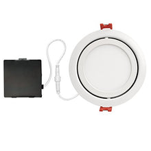 Load image into Gallery viewer, Globe Electric 4&quot; LED Integrated Ultra Slim Swivel Recessed Lighting Kit, 9 Watts, Energy Star, IC Rated, Dimmable, Damp Rated, White Finish, 91071
