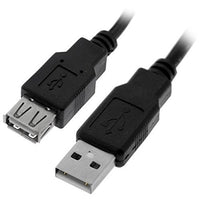 C&E USB 2.0 Extension Cable, Black, A Male to A Female 1 Feet CNE460289