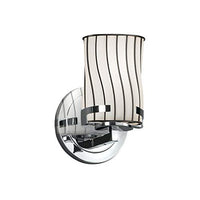 Justice Design Group Lighting WGL-8451-10-SWOP-CROM Wire Glass Atlas 1-Light Wall Sconce, Polished Chrome