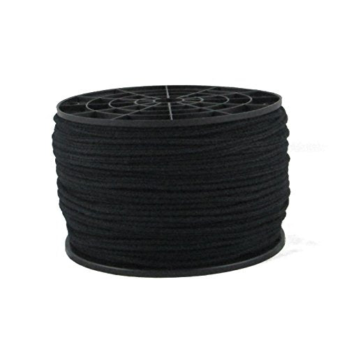 1/8 inch Black Cotton Tie Line / Theater Cord - 600 Foot Spool | Reinforced - Low Stretch - Unglazed