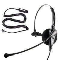 Phone Headset Compatible with Avaya 1408 1416 2410 2420 4424 4606 4610 4612 4620, Economic Noise Cancel Call Center Phone Headset with HIC Quick Disconnect Cord
