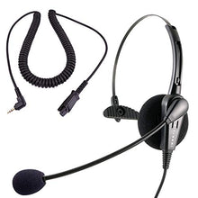 Load image into Gallery viewer, 2.5mm Phone Headset - Economic Monaural Noise Cancel Microphone Headset Compatible with Plantronics QD for Call Center, Telemarketing

