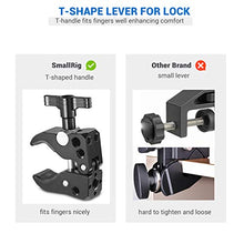 Load image into Gallery viewer, SMALLRIG Super Clamp with 1/4 Thread Holes, 3/8 Locating Pin for ARRI Standard, T-Shaped Wingnut and Rubber Pads - 2220
