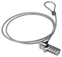 Ewent EW1241 Security Cable for Notebook, Combination Lock, Silver