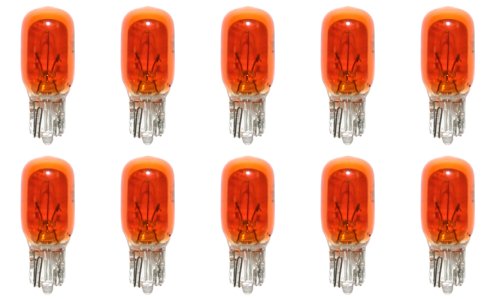 CEC Industries #24NA (Amber) Bulbs, 14 V, 3.36 W, W2.1x4.9d Base, T-2.75 shape (Box of 10)