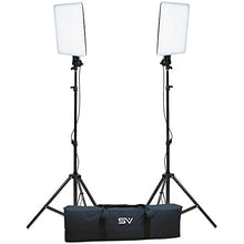 Load image into Gallery viewer, Smith Victor SlimPanel 800 Watt Daylight LED 2 Light Kit with Stands and Case
