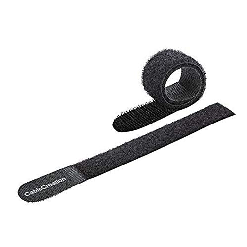 Cable Ties 7 inch, CableCreation 50PCS Reusable Fastening Organizer Cord/Tie Wrap, Nylon Adjustable Cable Management, 7  0.8 inch/Black
