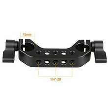 Load image into Gallery viewer, CAMVATE 15mm Rod Clamp for DLSR Camera Rig Cage Baseplate (Black)
