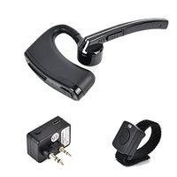 TWAYRDIO Walkie Talkie Bluetooth Headset Earpiece with 2 Pin Wireless Dongle and PTT Button for Kenwood TK-2100 TK-2160 TK-3100 for Baofeng Linton Two Way Radio