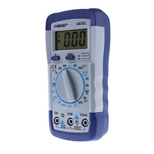 Load image into Gallery viewer, UEETEK A830L Digital Multimeter Auto-Ranging Electronic Measuring Instrument Pocket Portable Meter Equipment Industrial LCD Digital Multimeter DC AC Voltage Diode Freguency Multitester(Blue White)
