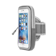 Load image into Gallery viewer, Workout Sport Fitness Running Armband Cell Phone Pouch Case Wallet for iPhone Xs Max/iPhone 8 Plus/Motorola Moto Z3 Play / Z2 Force / G6 Play/OnePlus 6T /Google Pixel 3XL (Grey)
