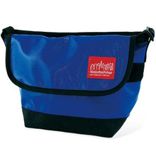 Load image into Gallery viewer, Manhattan Portage Red Label Vinyl Mini NY Messenger Bag Navy Blue
