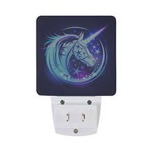 Load image into Gallery viewer, Naanle Set of 2 Galaxy Unicorn Stars Magic Neon Glowing Auto Sensor LED Dusk to Dawn Night Light Plug in Indoor for Adults
