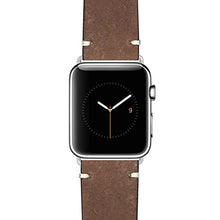 Load image into Gallery viewer, Bandini Replacement Watch Band for Apple Watch 38mm/40mm, Brown, Vintage, Leather, Minimal Stitch, Fits Series 6, 5, 4, 3, 2, 1
