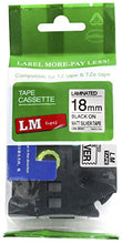 Load image into Gallery viewer, LM Tapes - Premium 3/4&quot; (18mm) Black on Matte Silver Compatible TZe P-touch Tape for Brother PT-E500, PTE500 Label Maker with FREE Tape Guide Included
