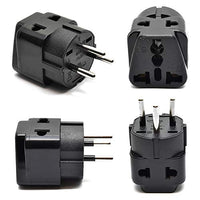 OREI 2 in 1 USA to Israel Travel Adapter Plug (Type H) - 4 Pack, Black