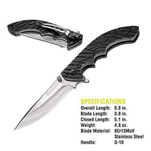 Load image into Gallery viewer, Kilimanjaro Makazi 9-Inch Folding Knife, Black Finish
