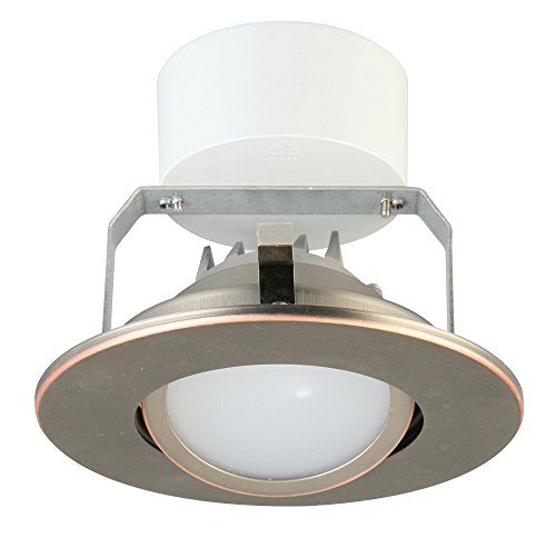 Lithonia Lighting 4 Inch LED Gimbal, Higher Lumen Version, 3000K, 500 Lumens, 7.7W, Oil Rubbed Bronze