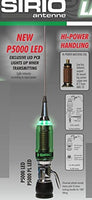 Sirio P5000 PL Green LED 10m & CB Mobile Antenna - Light Up When Transmit
