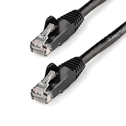 StarTech.com 2m Black Gigabit Snagless RJ45 UTP Cat6 Patch Cable - 2 m Patch Cord - 2m Cat 6 Patch Cable
