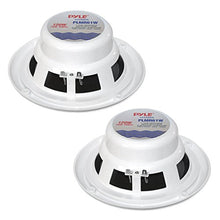 Load image into Gallery viewer, 6.5 Inch Dual Marine Speakers - 2 Way Waterproof and Weather Resistant Outdoor Audio Stereo Sound System with 120 Watt Power, Polypropylene Cone and Cloth Surround - 1 Pair - PLMR61W (White)
