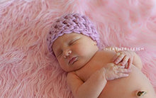 Load image into Gallery viewer, Pink Faux Mongolian Fur Photography Prop 20&quot;x36&quot;, Newborn Prop, Basket Stuffer, Layering Blanket, Rug (Medium)
