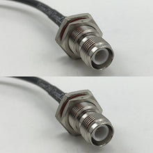 Load image into Gallery viewer, 12 inch RG188 RP-TNC FEMALE BULKHEAD to RP-TNC FEMALE BULKHEAD Pigtail Jumper RF coaxial cable 50ohm Quick USA Shipping
