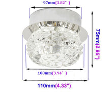 Load image into Gallery viewer, LUMINTURS 5w LED Crystal Ceiling Surface Mounted Light Fixture Modern Decor Lamp Pure White
