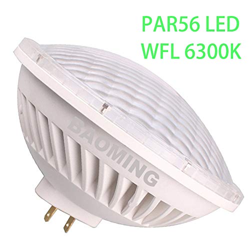BAOMING Par56 LED Bulb,Flood Lighting 120Deg (6000~6300K) AC/120V Replace Standard PAR56 300 Watt Halogen Light Base Type: GX16D