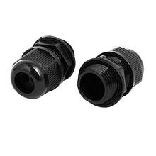 Load image into Gallery viewer, Aexit NPT1/2&#39;&#39; 5mm Transmission 2 Holes Adjustable Cables Gland Black 10pcs
