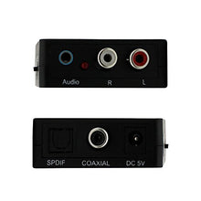 Load image into Gallery viewer, Optical SPDIF Toslink/Coaxial Digital to Analog Audio Decoder Converter with PCM, 5.1 Digital &amp; DTS Support
