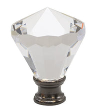 Load image into Gallery viewer, Urbanest Crystal Belle Lamp Finial, Black Nickel, 2 3/16-inch Tall
