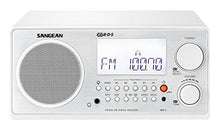 Load image into Gallery viewer, Sangean All in One AM/FM Alarm Clock Radio with Large Easy to Read Backlit LCD Display (White)
