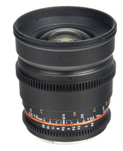 Load image into Gallery viewer, Bower SLY16VDN Wide Angle High-Speed 16mm T/2.2 Cine Lens for Nikon Video DSLRs (Black)
