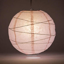 Load image into Gallery viewer, PaperLanternStore.com 12 Inch Pink Irregular Ribbed Paper Lantern (10 PACK)
