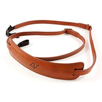 4V Design Lusso Tuscany Leather Medium Handmade Leather Camera Strap w/Universal Fit Kit, Brown/Brown (2MP01BVV2323)