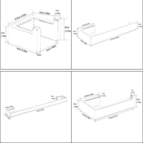 Fapully Four Piece Bathroom Accessories Set Stainless Steel Wall  Mounted,Brushed Nickel Finished