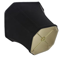 Load image into Gallery viewer, Upgradelights 10 Inch Cut Edge Black Silk Lamp Shade (6x10x8)

