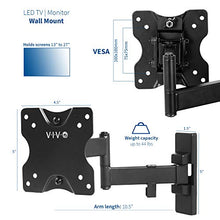 Load image into Gallery viewer, VIVO Full Motion Wall Mount for up to 27 inch LCD LED TV and Computer Monitor Screens | Tilt and Swivel Bracket with Max 100x100mm VESA (MOUNT-VW01M)
