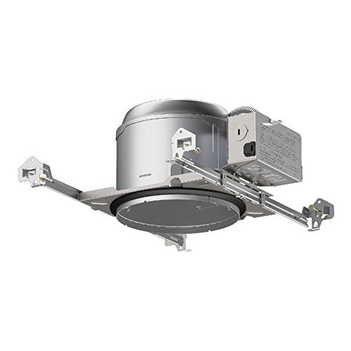 HALO E27ICAT E26 Series Recessed Lighting Shallow New Construction Insulation Contact Rated Air-Tite Housing, 6 In, Aluminum